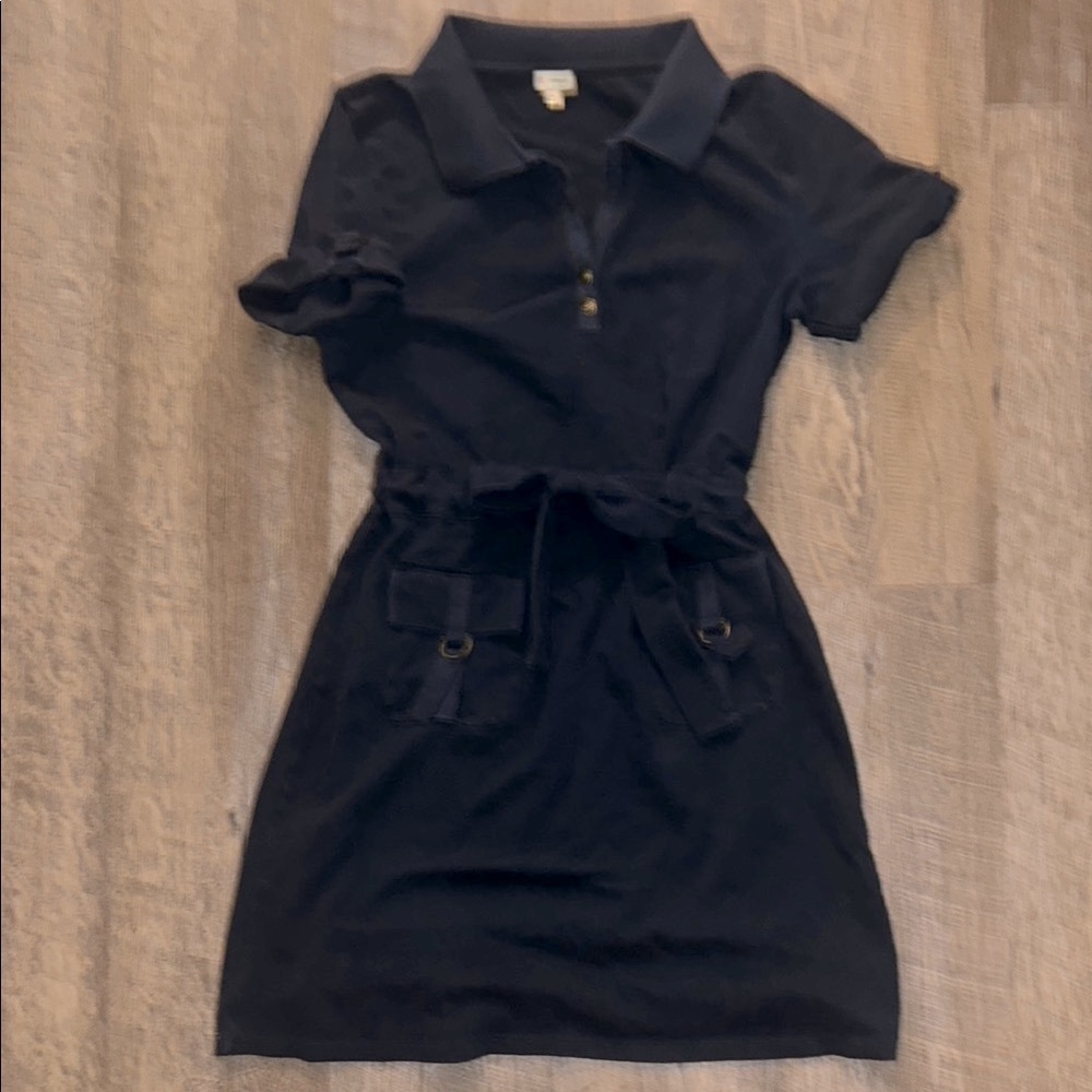 Elegant Navy Cremieux Shirt/Polo Dress